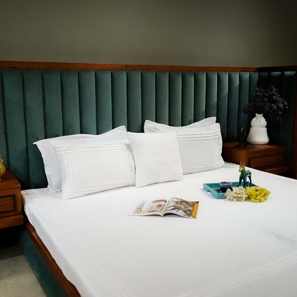 Mocha Bliss Classic Charm 500 TC Designer Bed Sheet