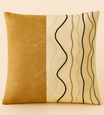 Wavy Beach Curls Cushion Cover