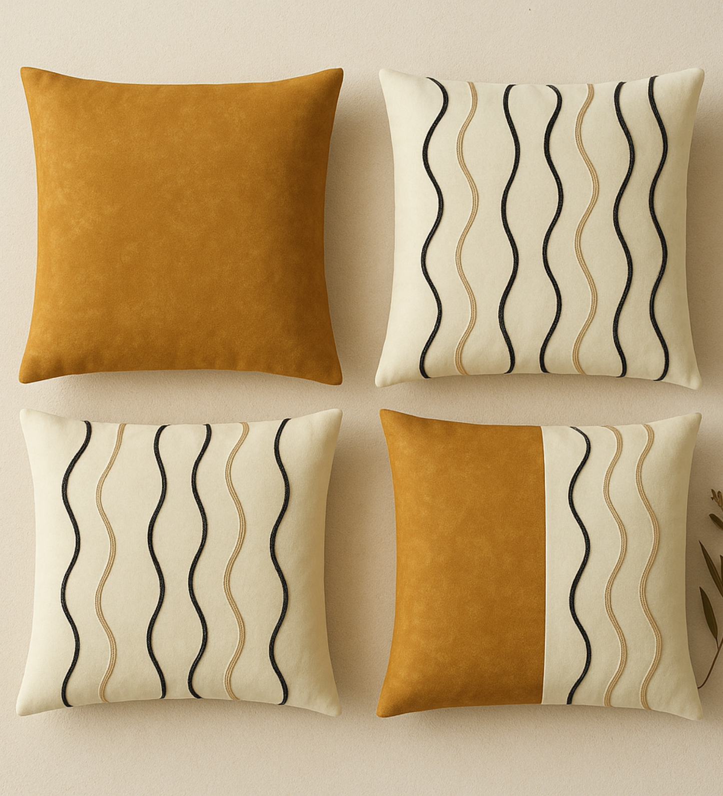 Wavy Beach Curls Cushion Cover