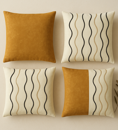 Wavy Beach Curls Cushion Cover