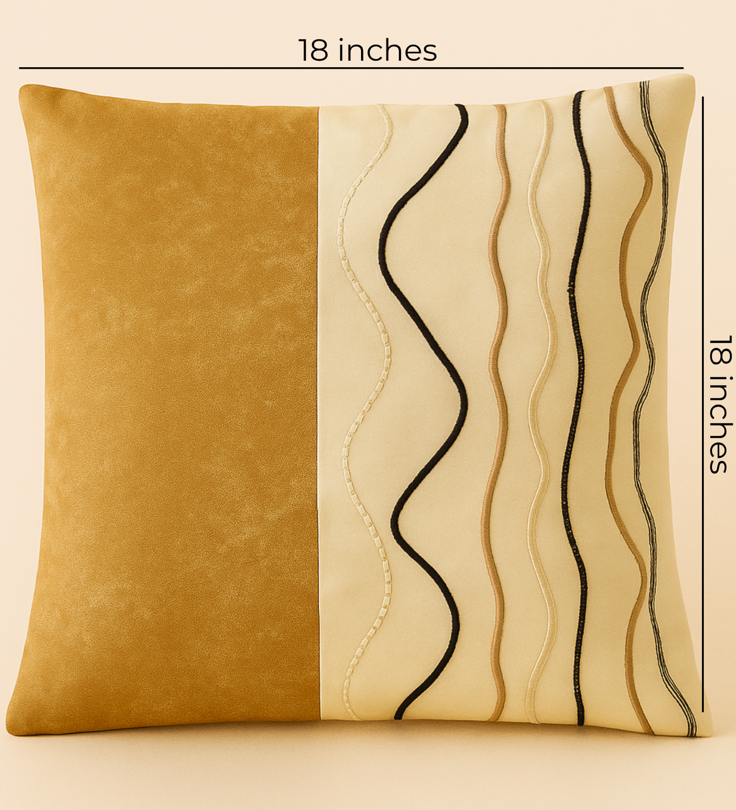 Wavy Beach Curls Cushion Cover