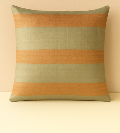 Azure Ember Raw Silk Cushion Cover