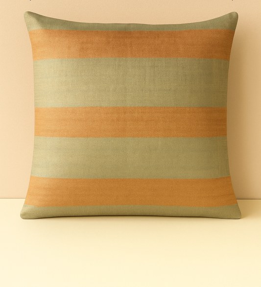 Azure Ember Raw Silk Cushion Cover