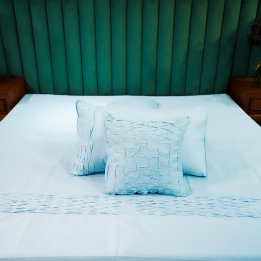 Azure Whisper Honeycomb Serenity 300 TC|400 TC|500 TC Cushion Cover Sets
