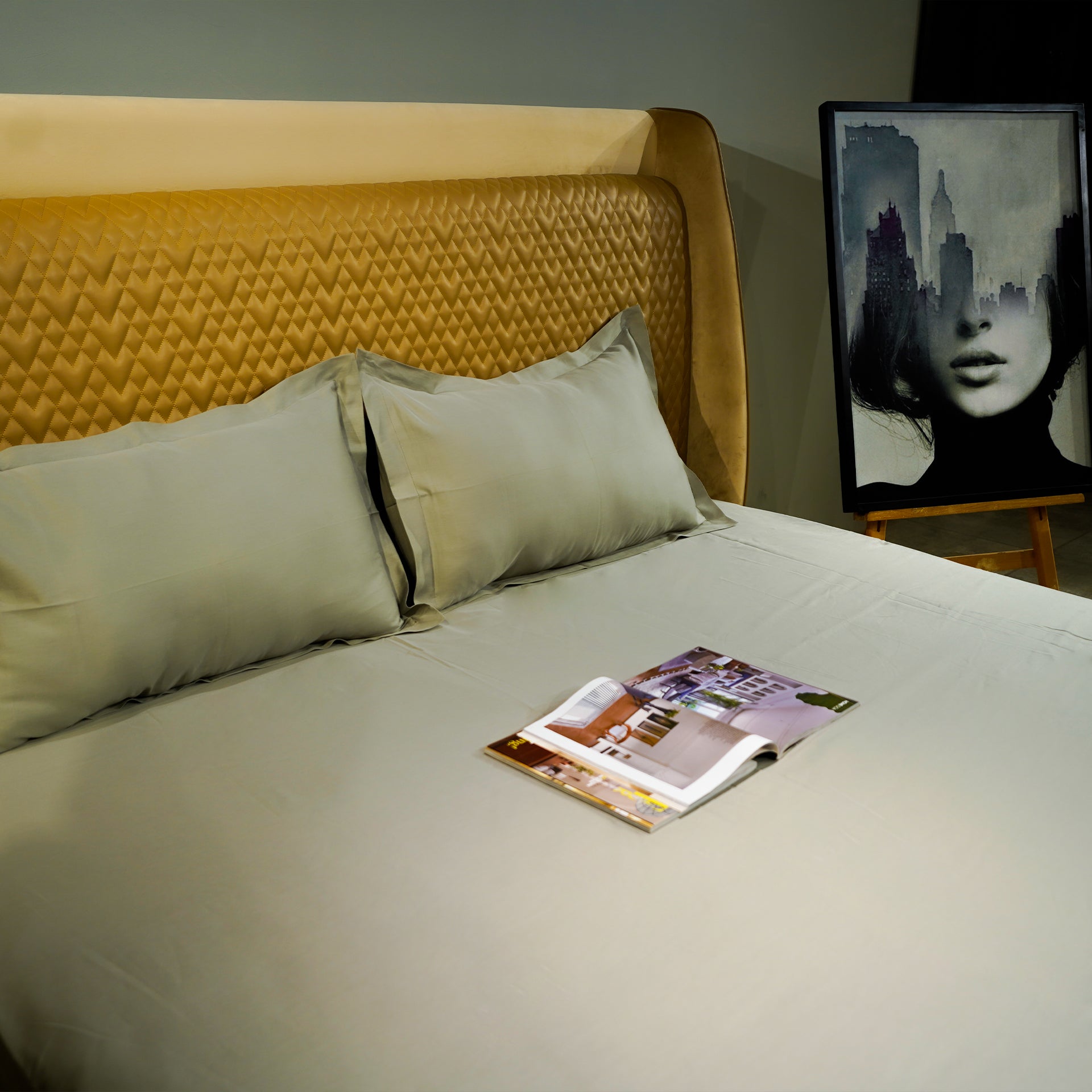 Sage Green pure cotton flat bed sheet for king/queen/single bed – breathable, soft, skin-friendly & fade-resistant bedding for Indian homes.