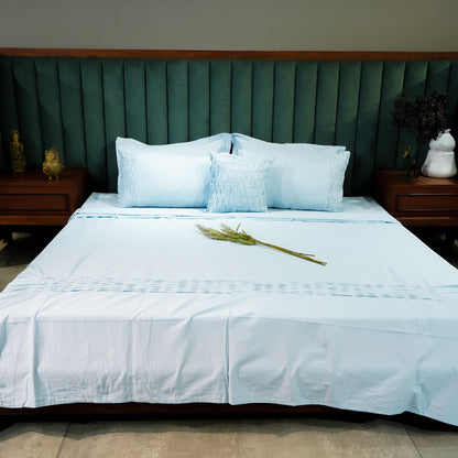 Azure Whisper Honeycomb Serenity 300 TC|400 TC|500 TC Pillow Cover