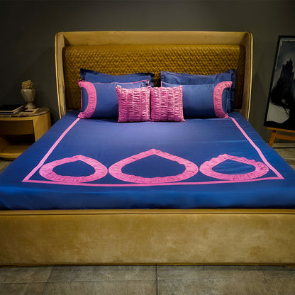 Majestic Sapphire Teardrop Elegance 300 TC|500 TC Designer Bed Sheet