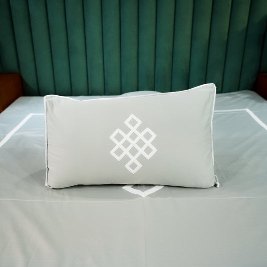 Pure Alabaster Abstract Fusion 300 TC|500 TC Pillow Cover