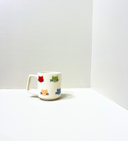 Purrfect Companions – Hand-Painted Kitty Face Mug