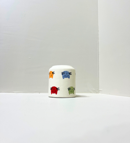 Purrfect Companions – Hand-Painted Kitty Face Mug