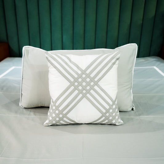 Pure Alabaster Abstract Fusion 300 TC|500 TC Cushion Cover Sets