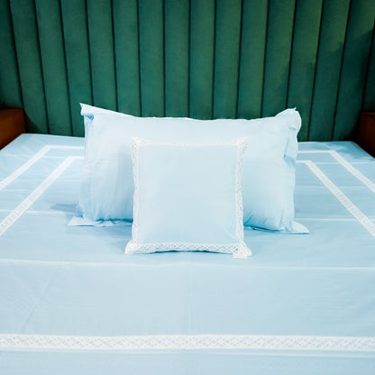 Azure Whisper Cotton Bloom  300 TC|400 TC|500 TC Cushion Cover Sets
