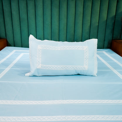 Azure Whisper Cotton Bloom 300 TC|400 TC|500 TC Pillow Cover