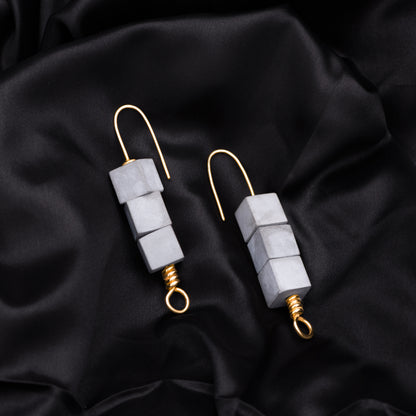 Abacus Earrings – Balance Meets Bold in Matte Gold