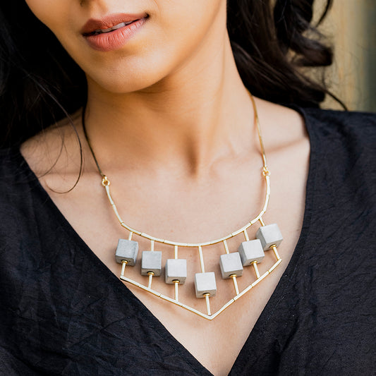 Obtuse Angle Necklace – Bold Lines, Softer Truths