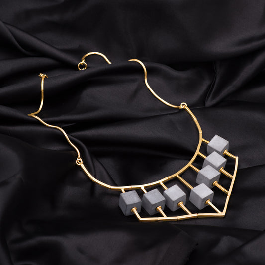 Obtuse Angle Necklace – Bold Lines, Softer Truths