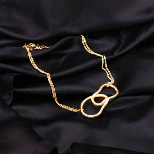 Swayam: Fluid Form Gold Choker Necklace