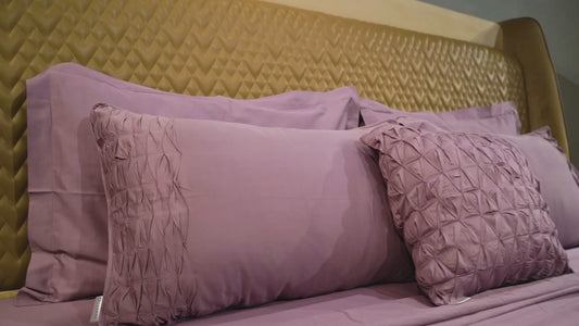 Misty Mauve Honeycomb Serenity 300 TC|500 TC Bed Set