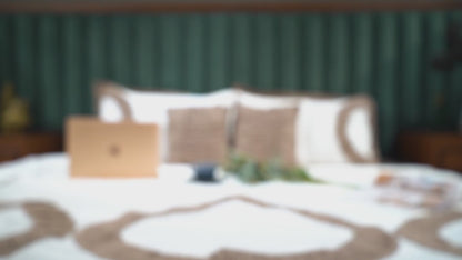 Mocha Bliss Teardrop Elegance 300 TC|400 TC|500 TC Designer Bed Sheet