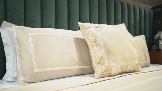 Champagne Charm Trimmed Bliss 300 TC|500 TC Bed Set