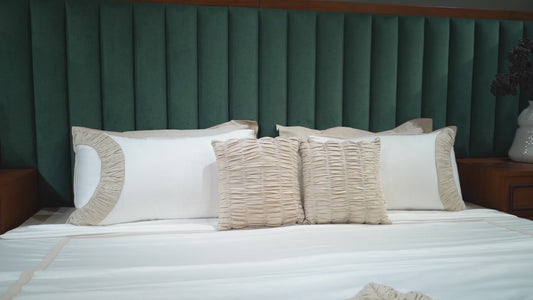 Pure Alabaster Teardrop Elegance 300 TC|500 TC Designer Bed Sheet