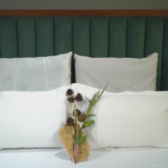 White pure cotton flat bed sheet for king/queen/single bed – breathable & soft bedding for Indian homes.