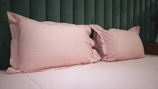 Baby Pink pure cotton flat bed sheet for king/queen/single bed – breathable, soft, skin-friendly & fade-resistant bedding for Indian homes.