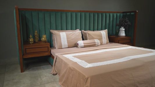 Chic Mocha 500 TC Designer Bed Sheet